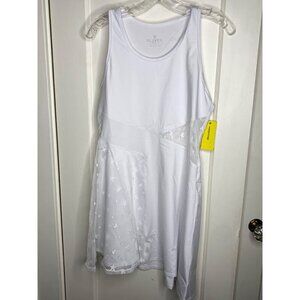 Eleven By Venus Williams Galaxy Tennis Dress W/Star Mesh Asymmetrical large